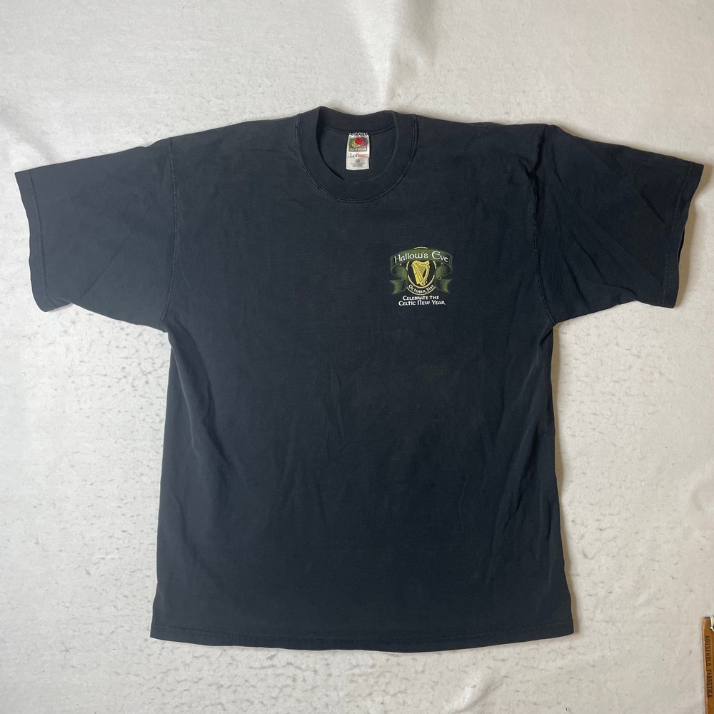 Vintage Guinness Kilkenny Hallows Eve Celtic New Year T Shirt XL Fruit‎ of Loom